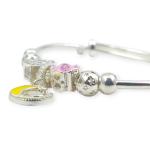 925 Sterling Silver Pandora Bracelet for Girls with Beautiful Star and Moon Design